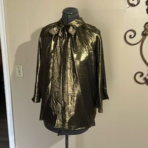Happy Nature Gold Blouse, SizeL,NWT, Office, Dinner, Girls Night,